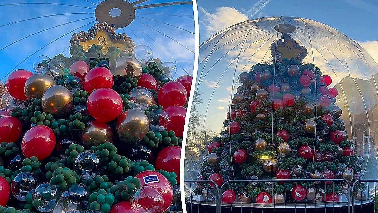 Nichts als Luft: Riesiger Weihnachtsbaum besteht aus 100.000 Ballons