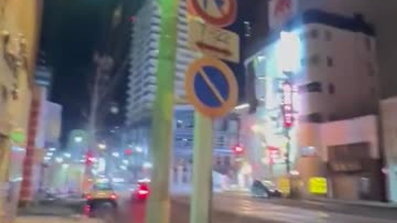 Video: Japan earthquake shake street lights as tsunami warning is issued