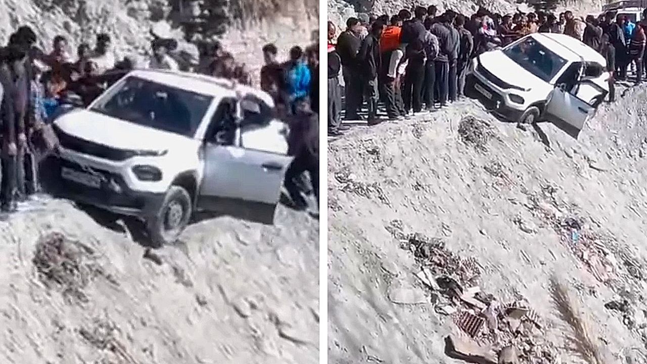 Video: Am Abgrund: Passanten retten Auto in letzter Sekunde