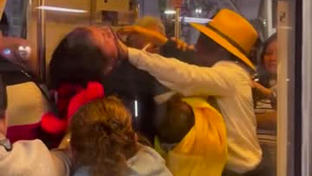 Female passengers clash on train in Mexico over priority seat