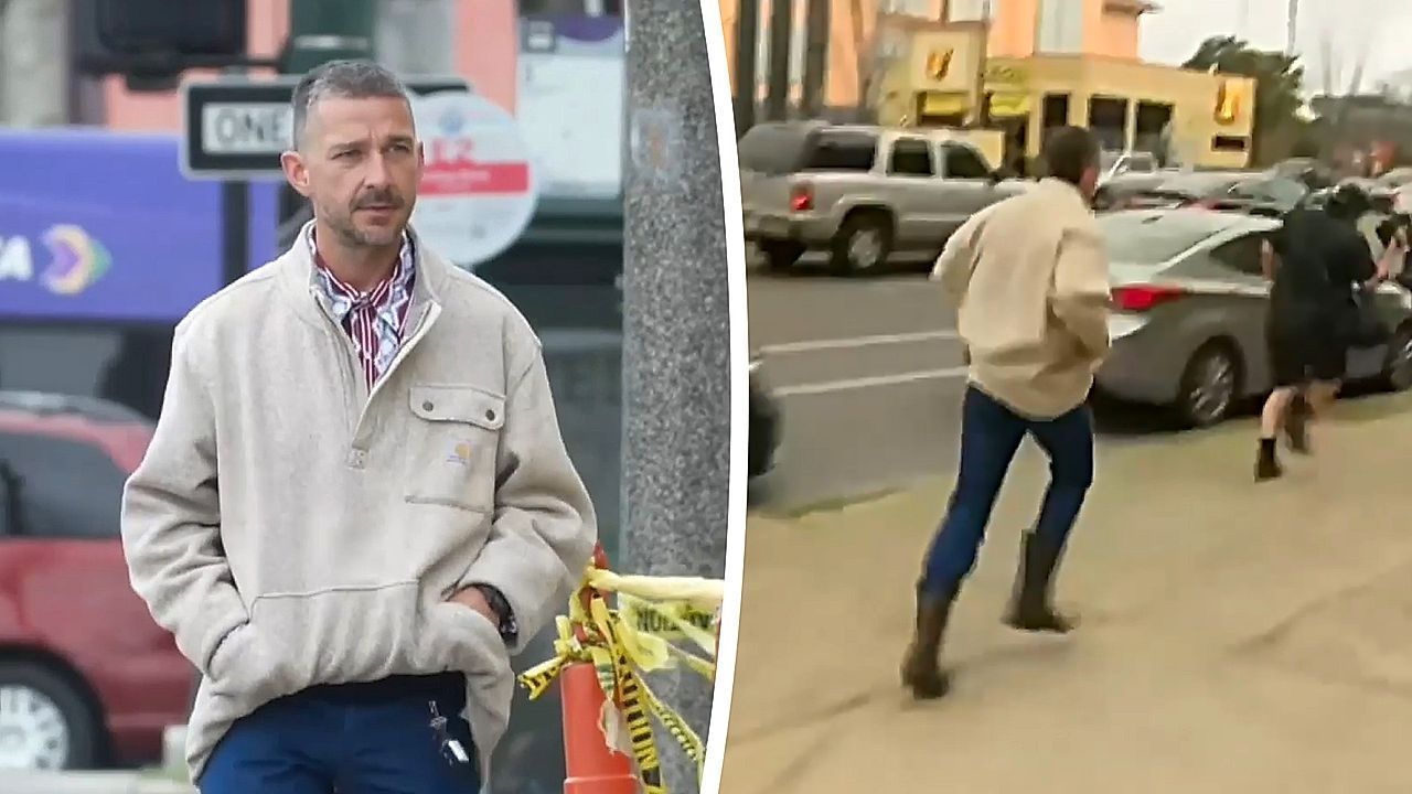 Video: 100.000 Dollar Kaution: Shia LaBeouf flüchtet joggend vom Gericht