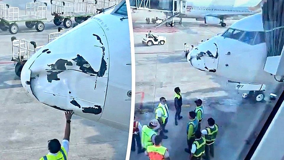 Rätselhafter Vorfall: Boeing landet mit stark beschädigter Nase in Indonesien