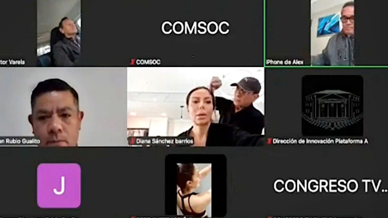 Video: Ertappt: Politikerin sitzt bei Online-Meeting im Friseursalon