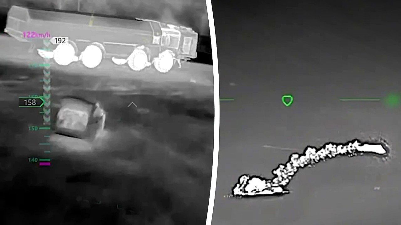 Video: This is the moment a Ukrainian drone strike targets Russian high-value missile systems