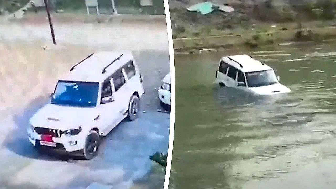 Video: Geisterfahrt: Fahrerloser Geländewagen landet in Kanal