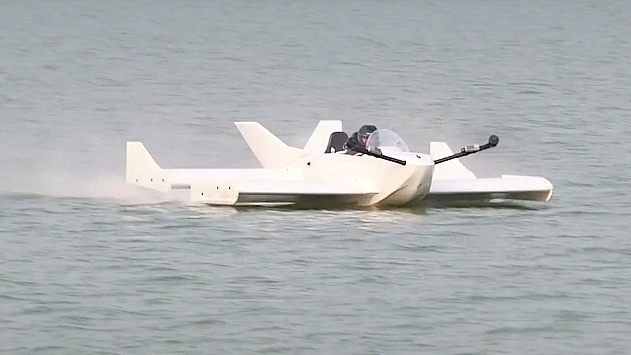 Video: China unveils world's first consumer wing-in-ground craft that skims over water