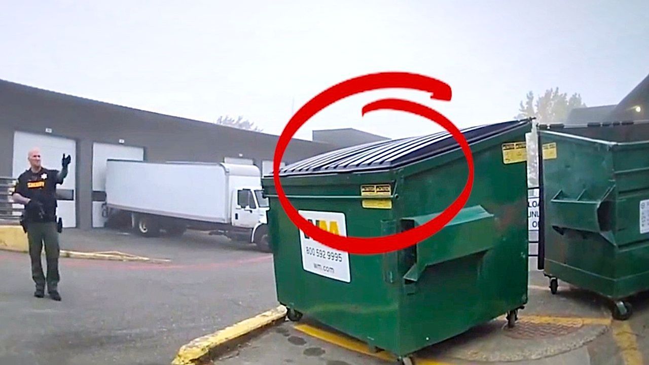 Video: Versteck im Müll: Polizei entdeckt Flüchtigen in Container