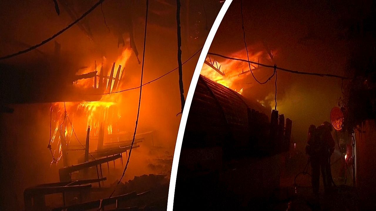 Video: Großbrand in Paris: Historischer Markt vollständig zerstört