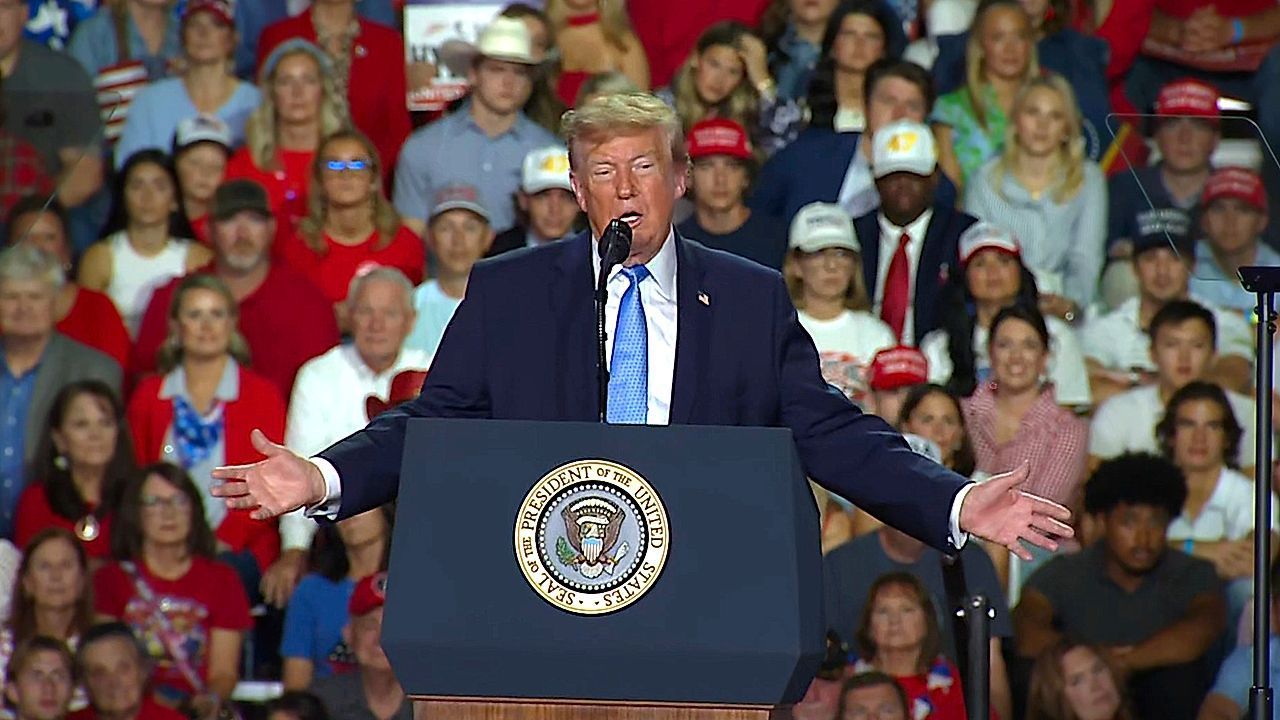 'Shove that ballroom up your...': protester interrupts Trump in Mississippi