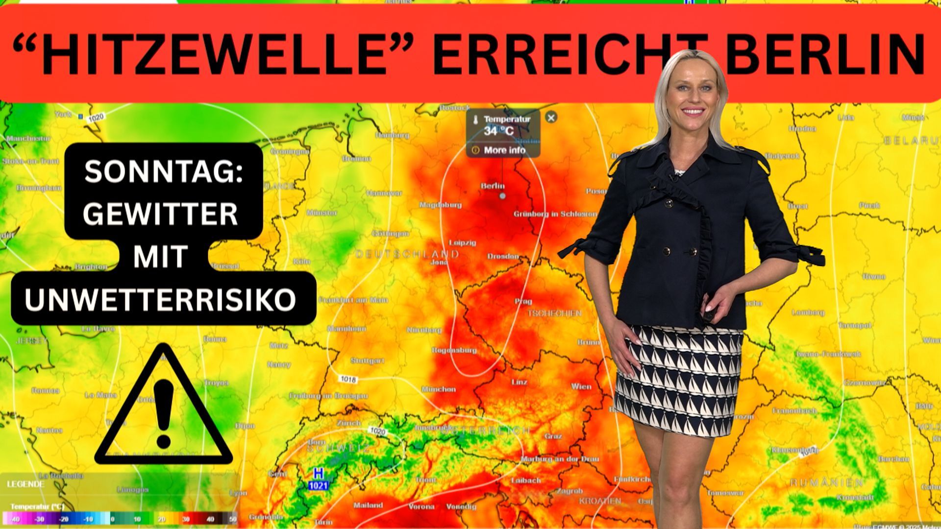 Video: Warnung vor Unwettern! Überflutung durch schwere Gewitter mit 40 l/qm und mehr möglich!