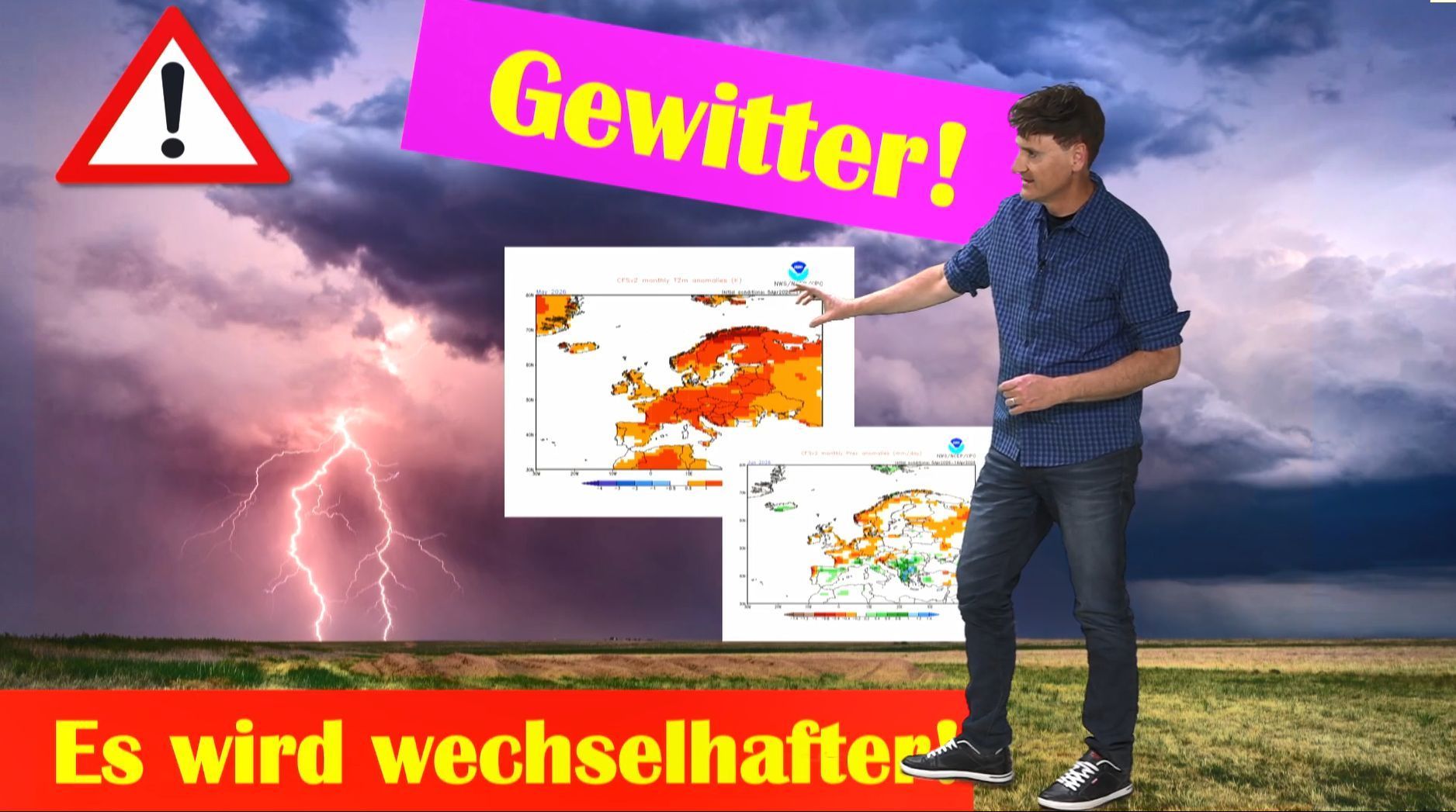 Video: Gewitterwarnung am Wochenende - wie geht der April weiter und was zeigt der aktuelle Sommertrend 2026 für Deutschland?