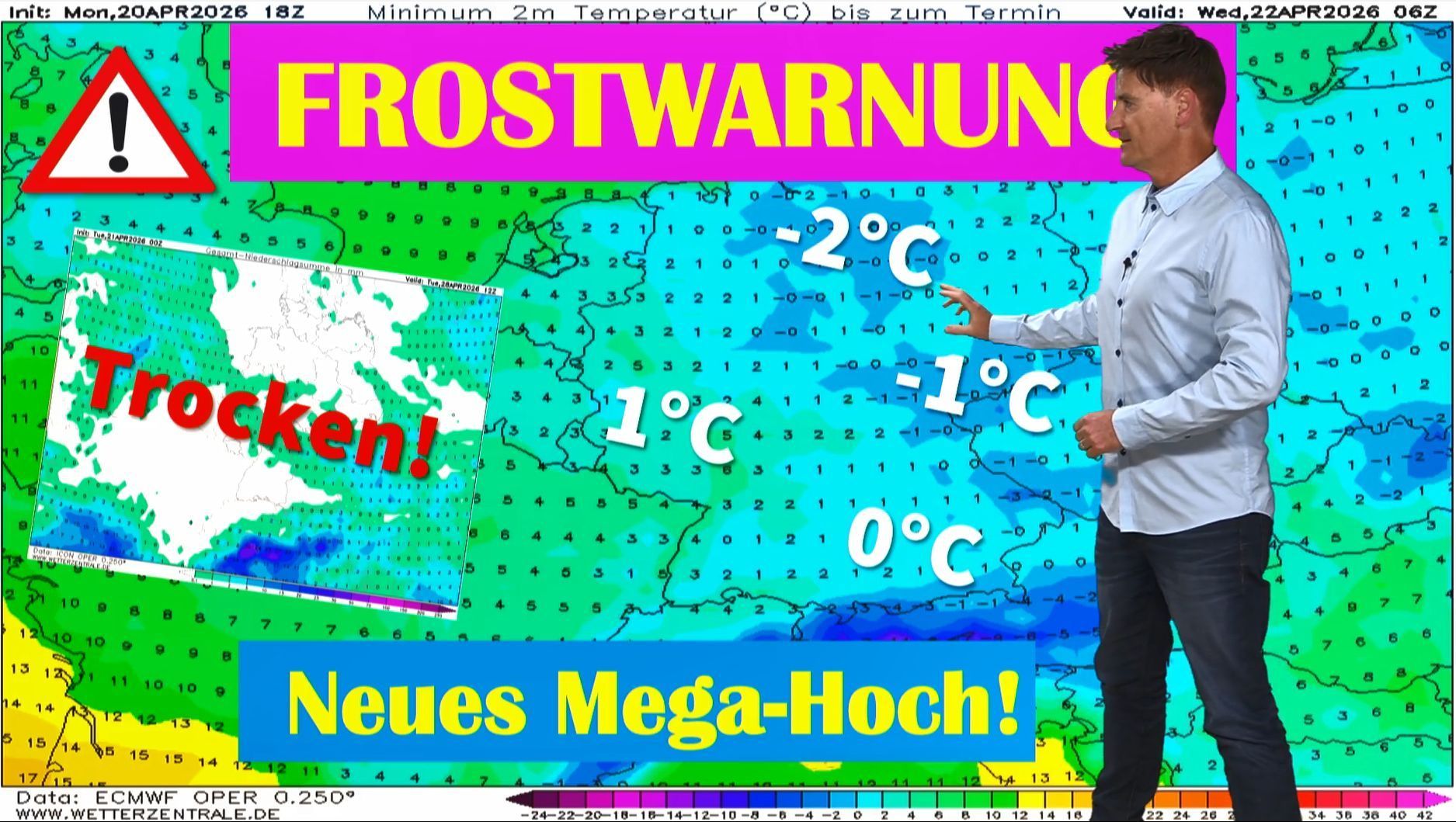 Video: Blümchen-Alarm: Weiterhin Nachtfrostgefahr! Mega-Hoch bringt längere Trockenphase mit Sonnenschein!