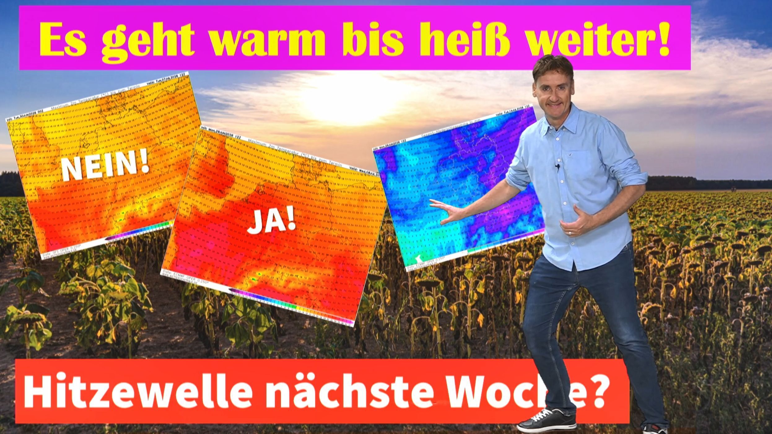 Video: Im Südwesten schon diese Woche sehr warm bis heiß - nächste Woche Hitzewelle für alle mlglich!