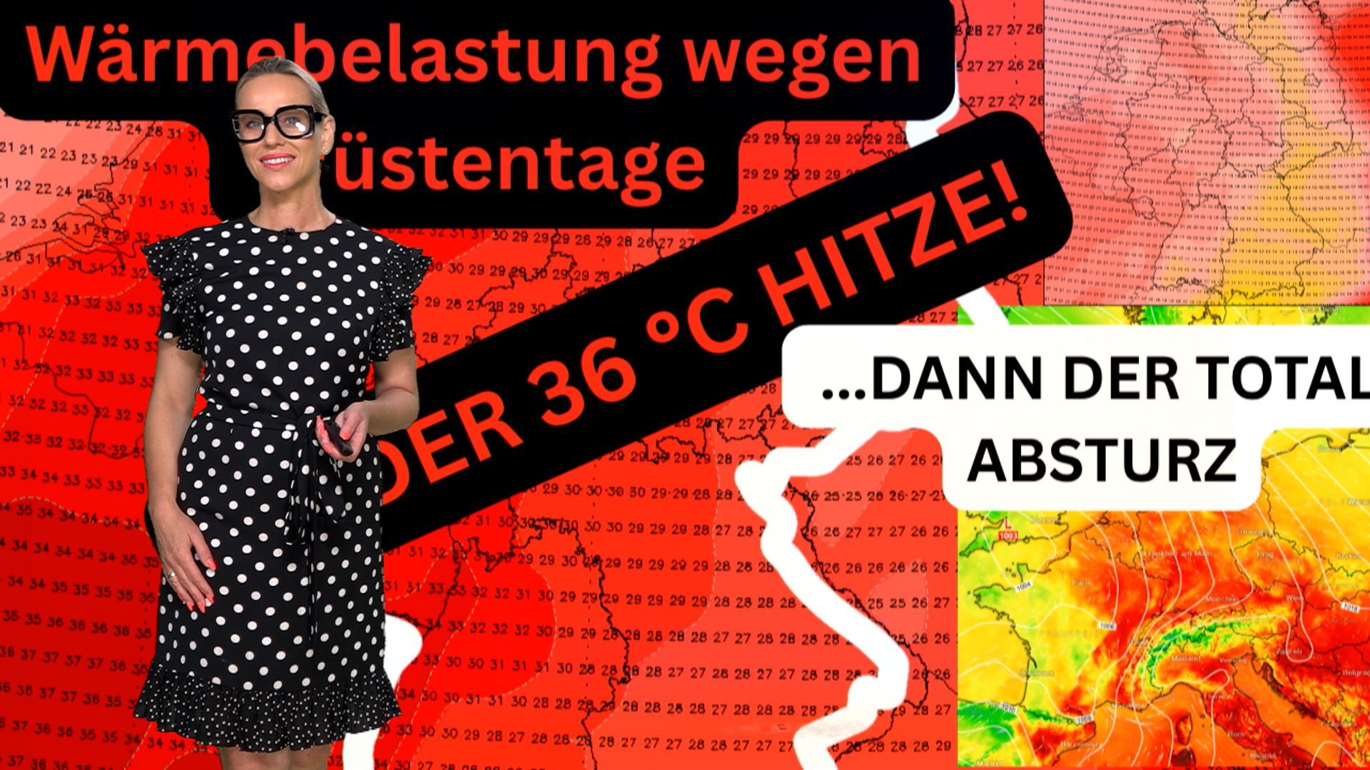 Video: ACHTUNG: Wieder 36 °C Hitze?! Wüstentage drohen – doch am Freitag kommt der brutale Wettersturz!
