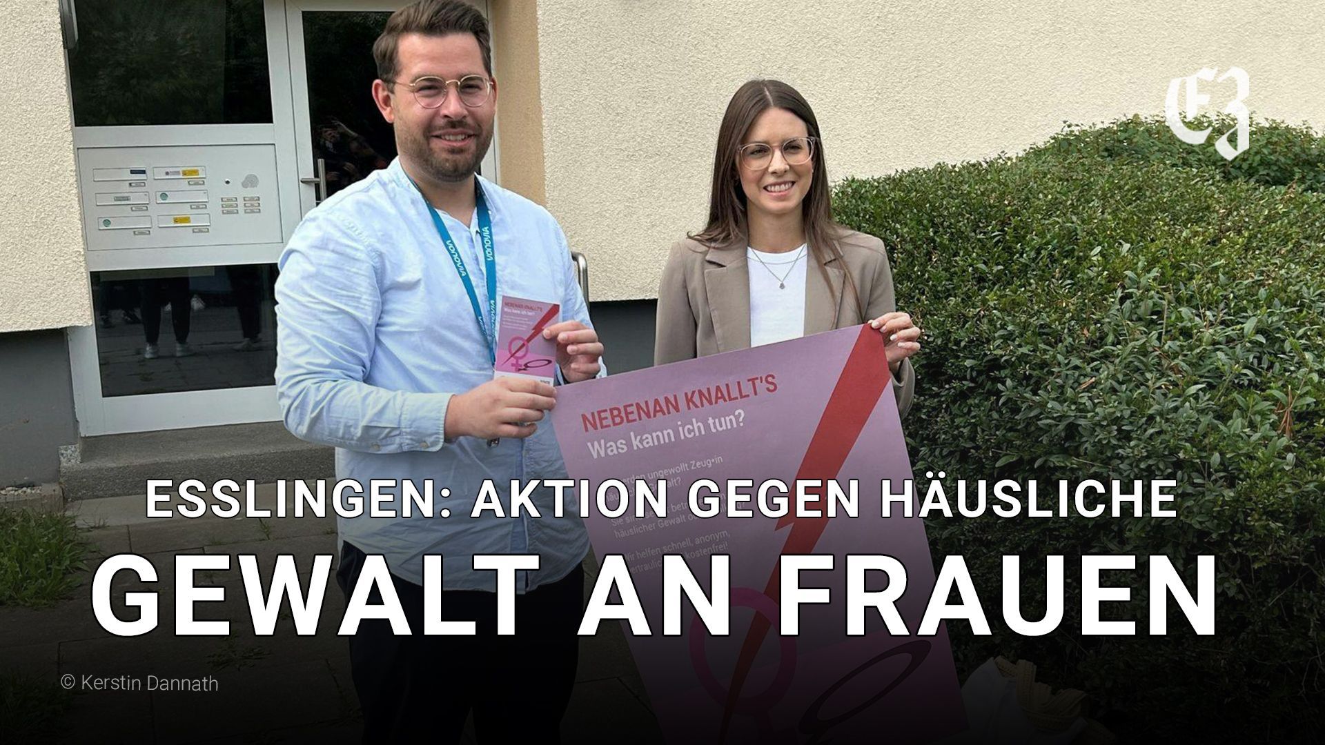 Video: Häusliche Gewalt gegen Frauen: Aktion in Esslingen startet