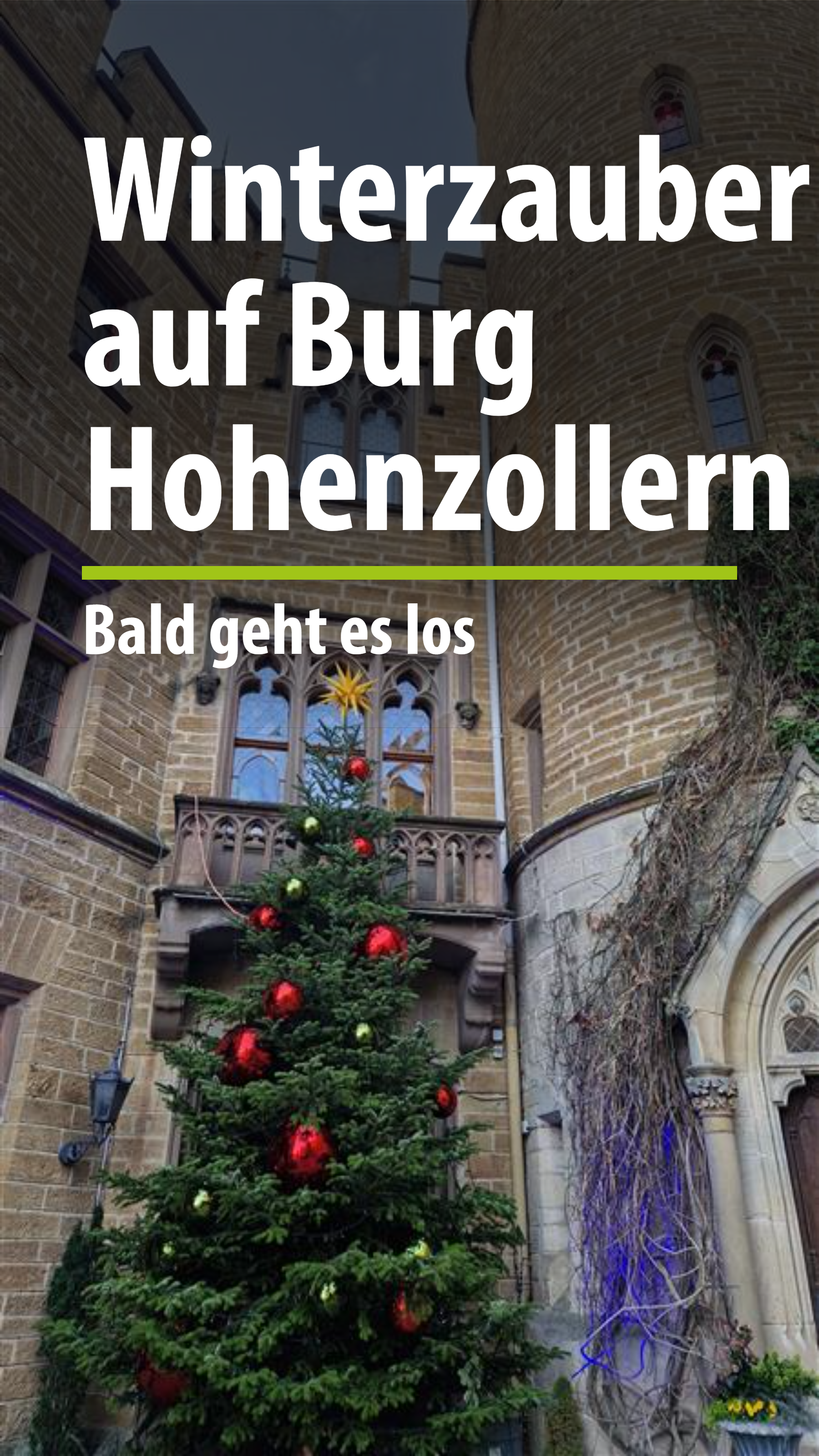 Winter magic at Burg Hohenzollern starting soon