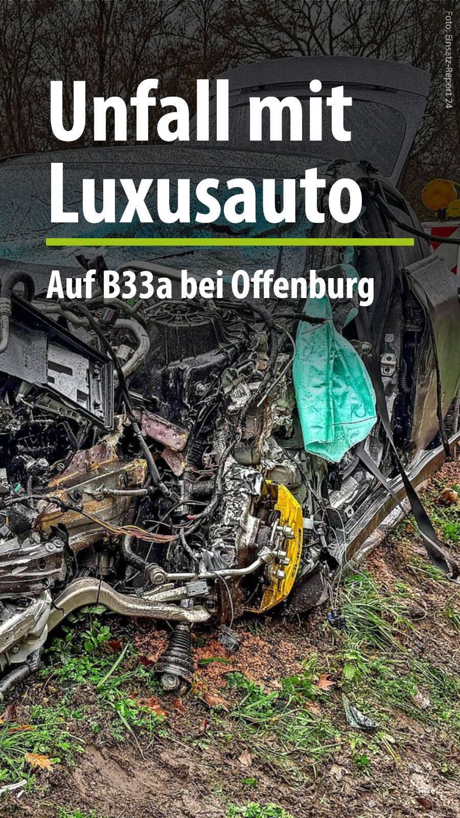 Video: Luxusauto kracht nahe des „Offenburger Ei“ auf Lastwagen