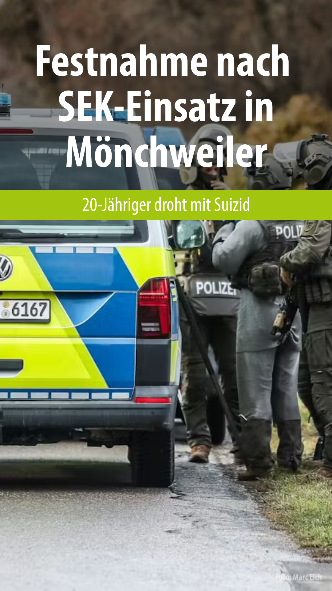 Video: SEK-Einsatz nach Drohung in Mönchweiler