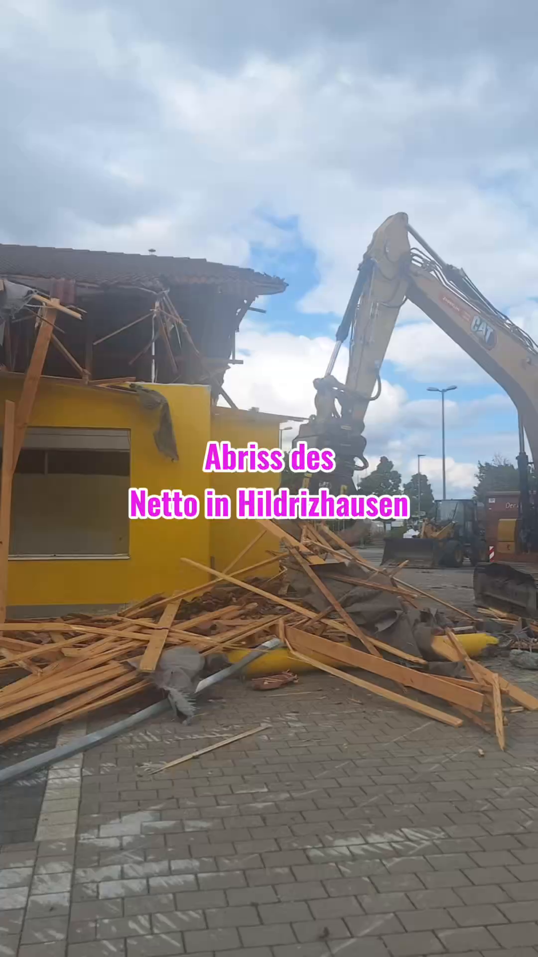 Video: Abriss des Netto-Markts in Hildrizhausen