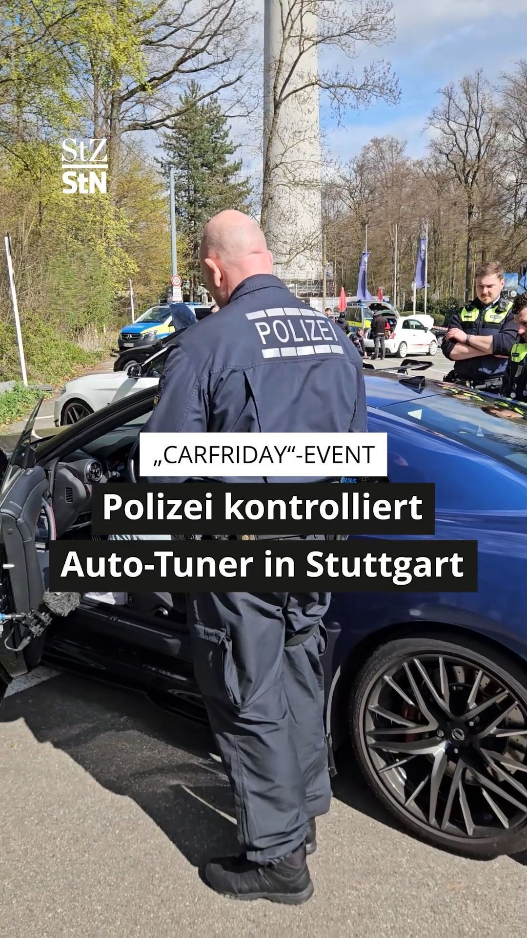 Video: "Carfriday" in Stuttgart: Polizei kontrolliert Auto-Tuner