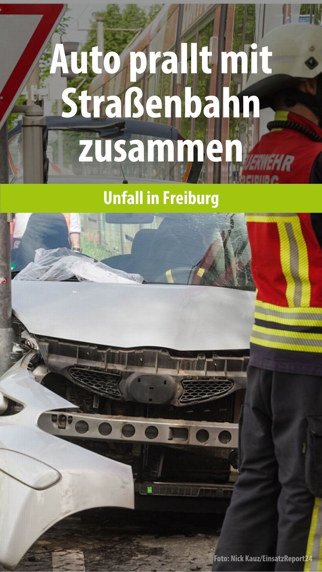 Video: Schwerer Straßenbahnunfall Freiburg