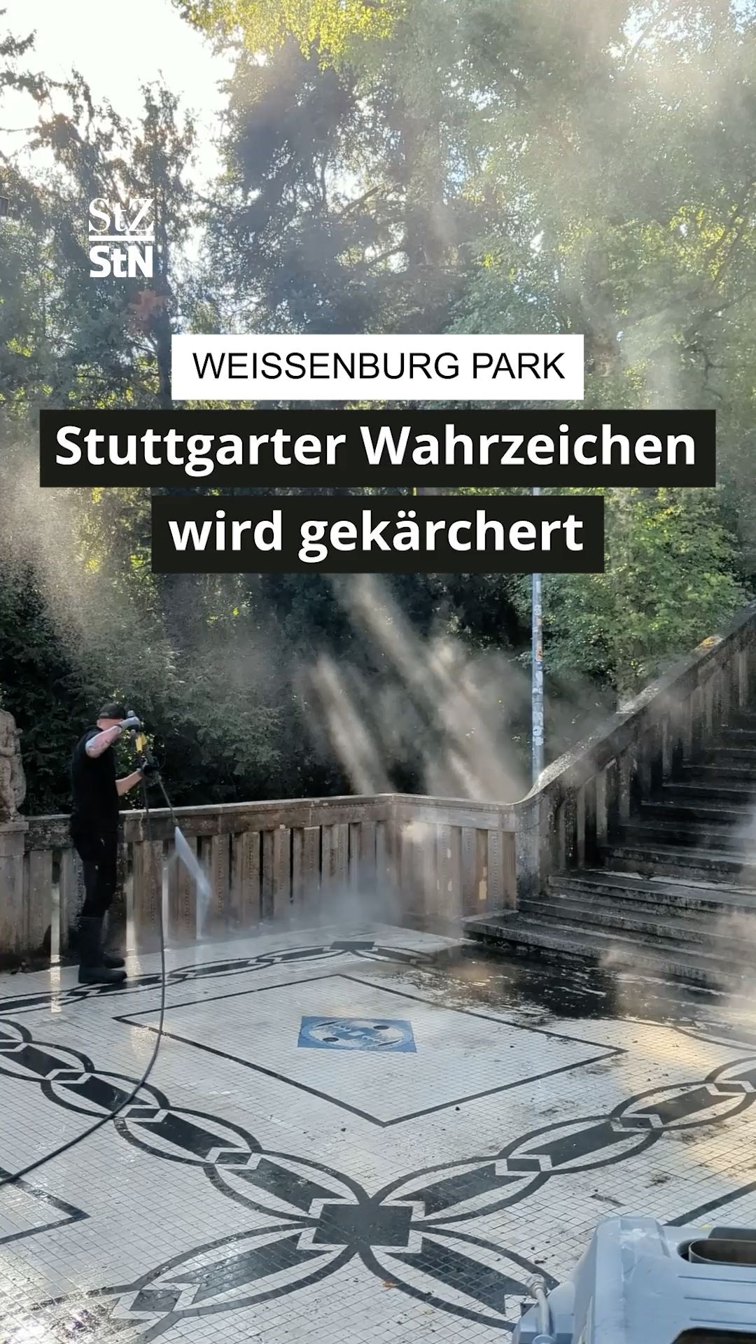 Video: Stuttgarter Sehenswürdigkeit wird gekärchert
