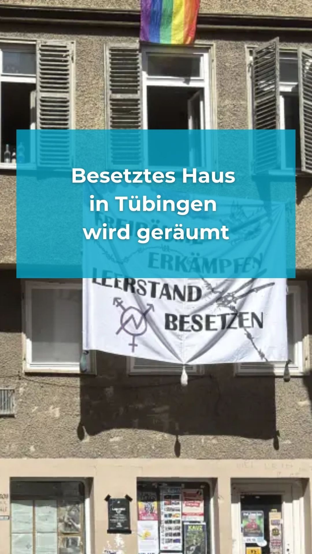 Video: Besetztes Haus in Tübingen wird geräumt