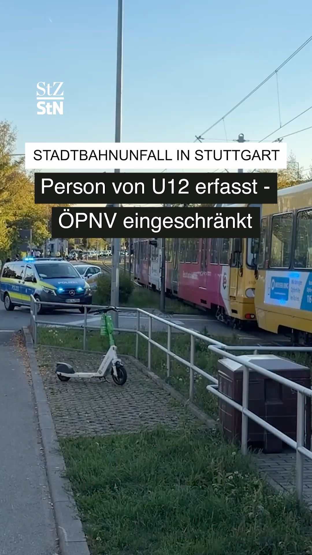 Video: Person von U12 erfasst – Strecke in Bad Cannstatt für zwei Stunden gesperrt