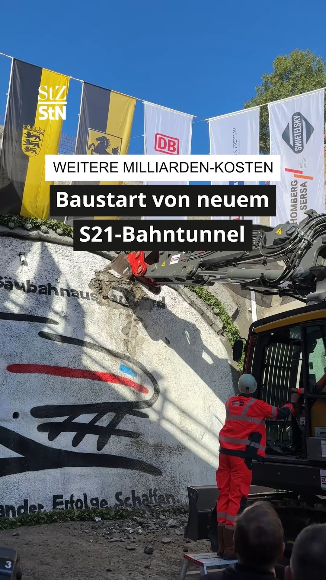 Video: Weitere Milliarden-Kosten: Baustart von neuem S21-Bahntunnel