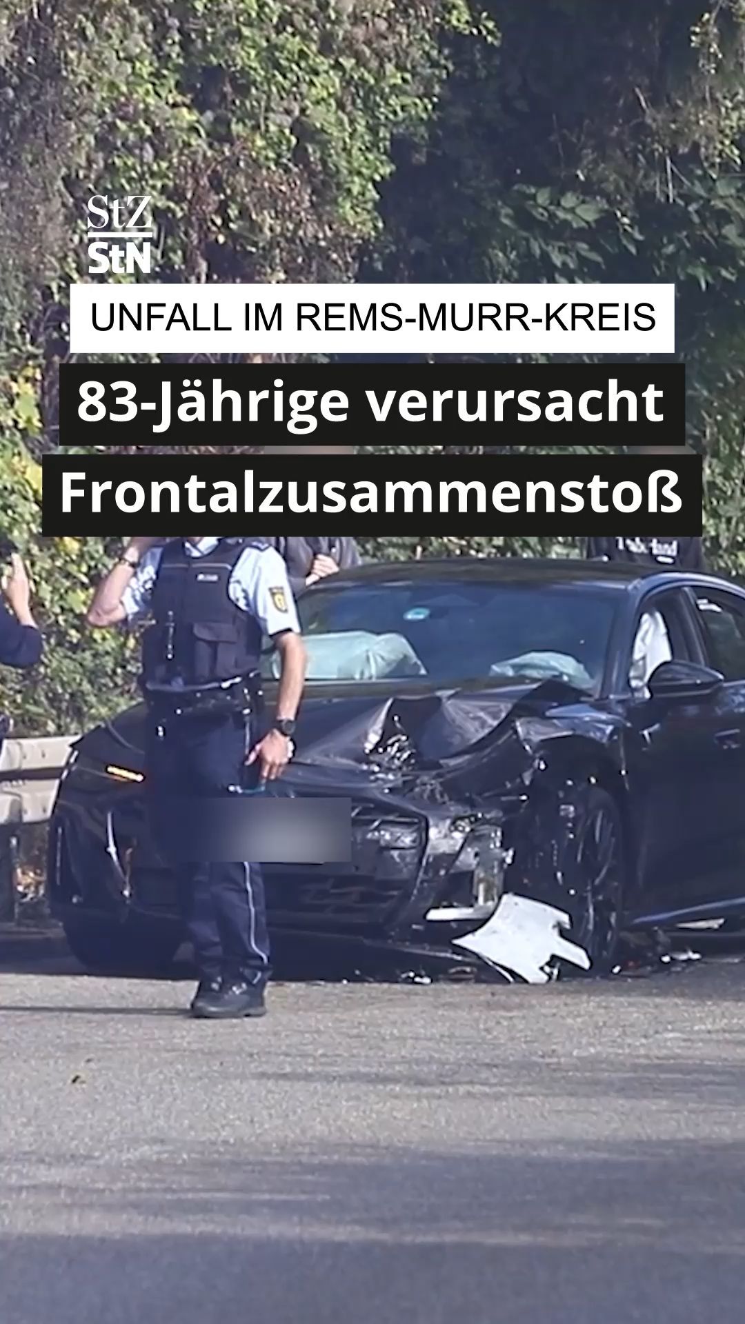 Video: Unfall in Waiblingen: 83-Jährige verursacht Frontalzusammenstoß und wird schwer verletzt