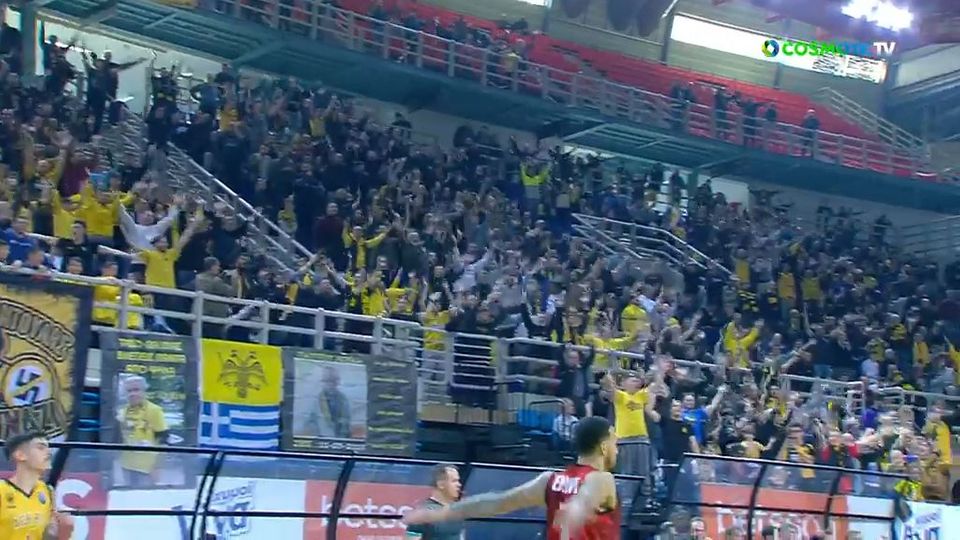 Τρελό πάρτι στην εξέδρα από τους Ενωσίτες (VIDEO)