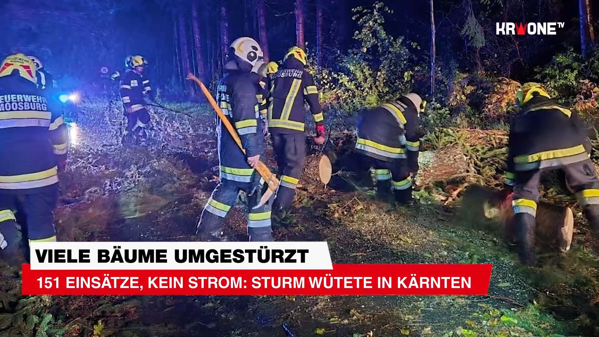 Video: 151 Einsätze, kein Strom: Sturm wütete in Kärnten