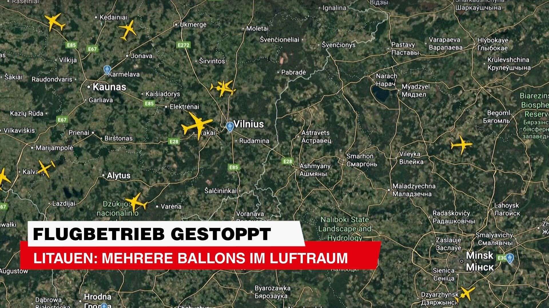 Video: Flugbetrieb gestoppt – Mehrere Ballons im Luftraum