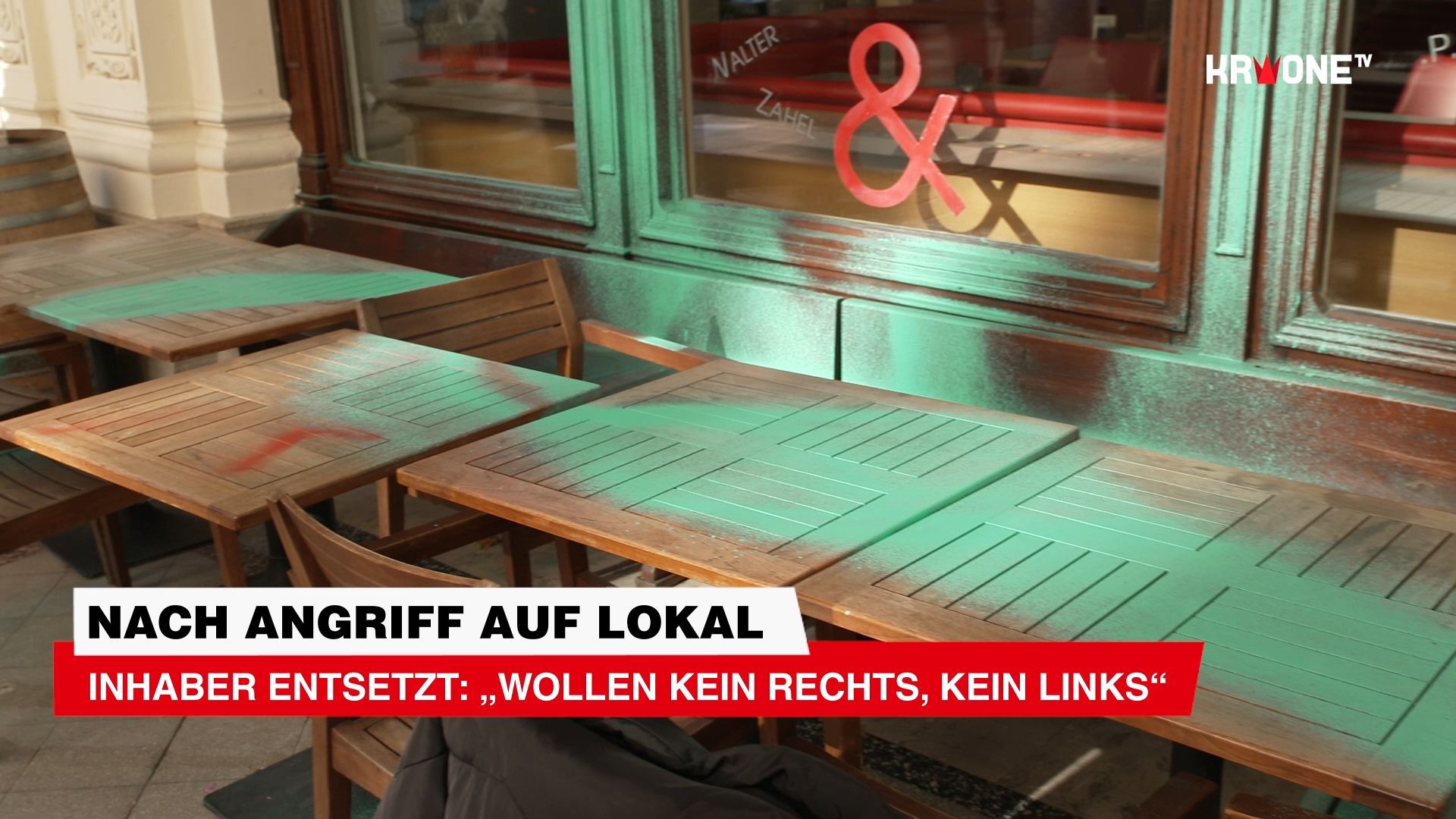 Video: Nach Angriff auf Lokal Inhaber entsetzt: „Wollen kein Rechts, kein Links“