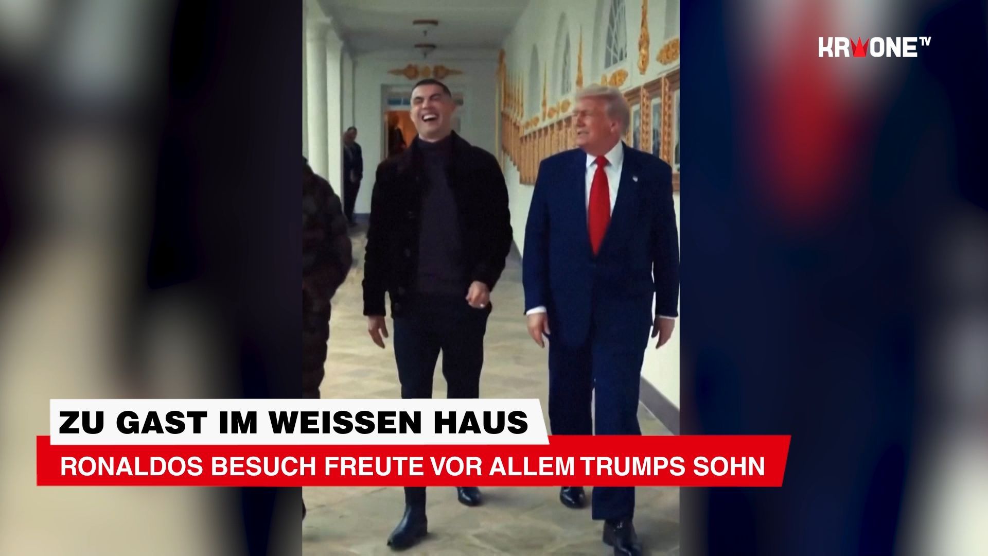 Video: Zu Gast im Weißen - Haus Ronaldos Besuch freute vor allem Trumps Sohn