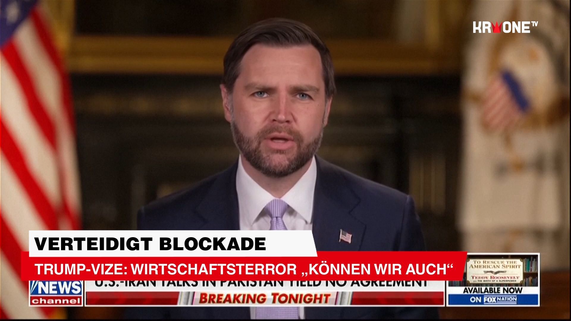 Video: Trump-Vize zu Hormuz Blockade: Wirtschaftsterror „können wir auch“