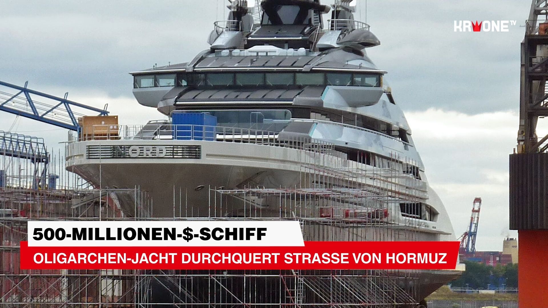 Video: 500-Millionen-$-Schiff ++ Oligarchen-Jacht durchquert Straße von Hormuz