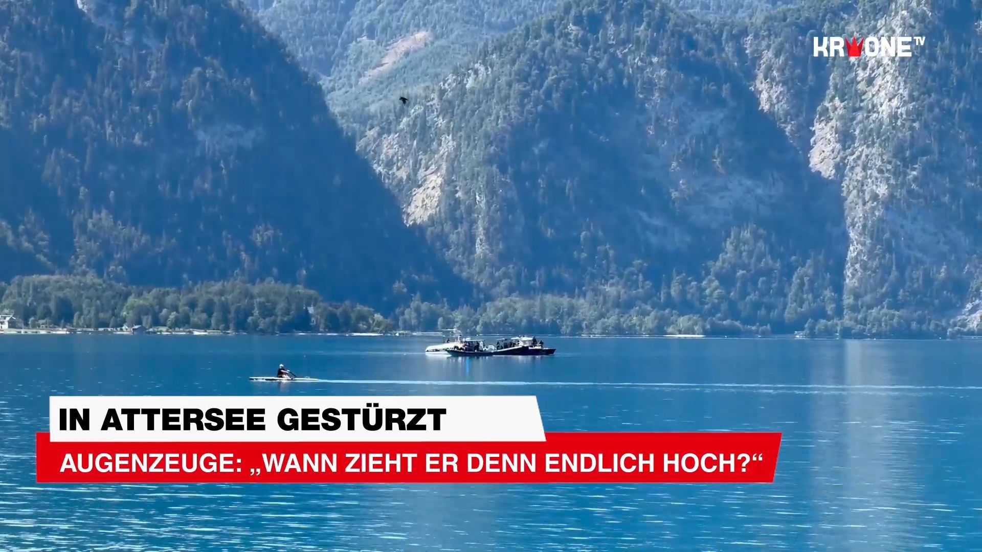 Video: Flugzeug in Attersee gestürzt Augenzeuge: „Wann zieht er denn endlich hoch?