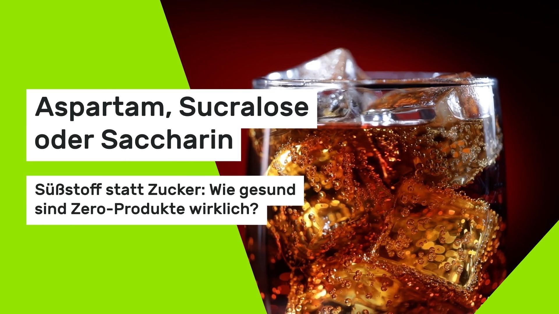 Aspartam, Sucralose oder Saccharin: Süßstoff statt Zucker: Wie gesund sind Zero-Produkte wirklich?