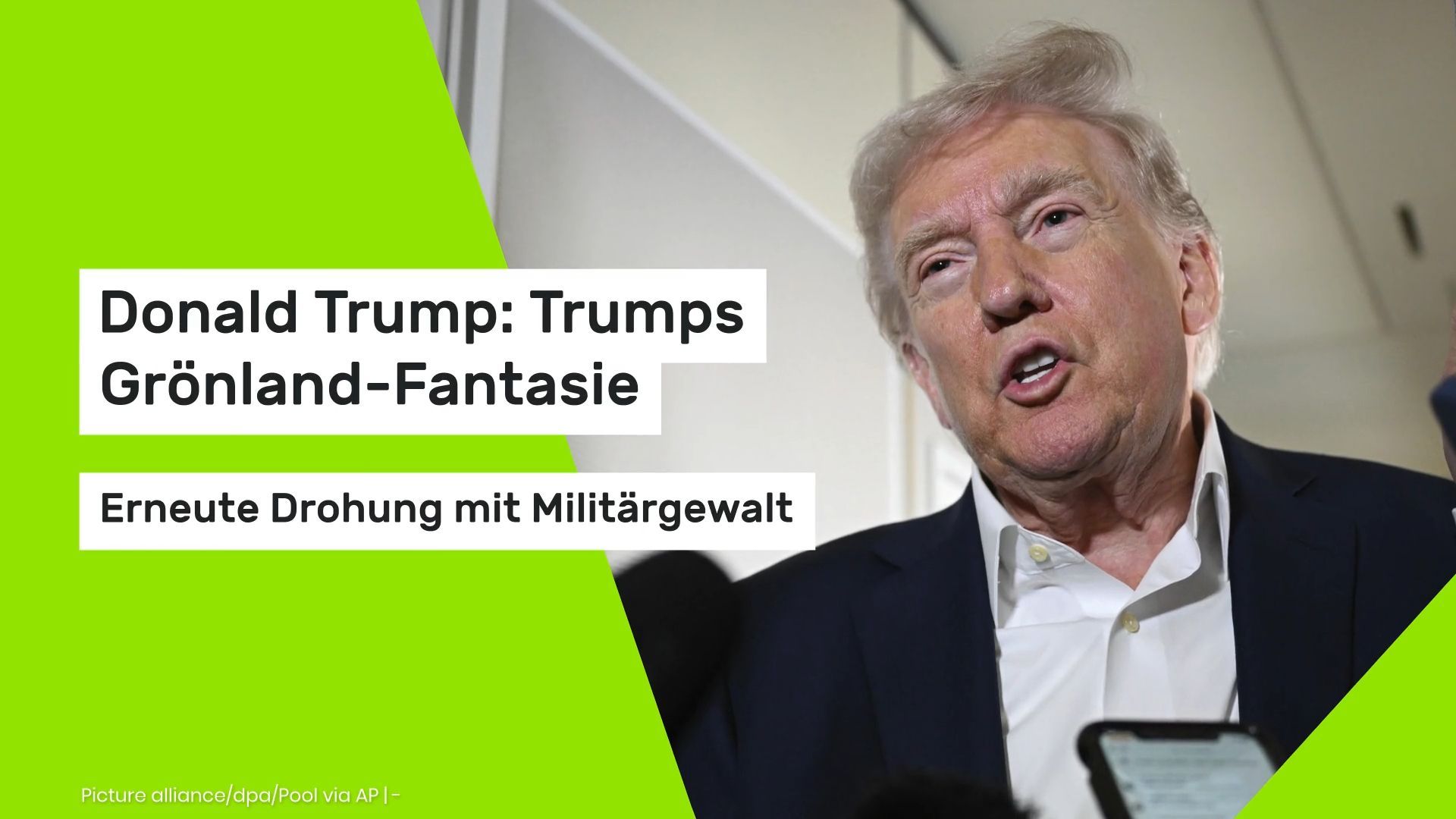 Video: Donald Trump: Trumps Grönland-Fantasie: Erneute Drohung mit Militärgewalt