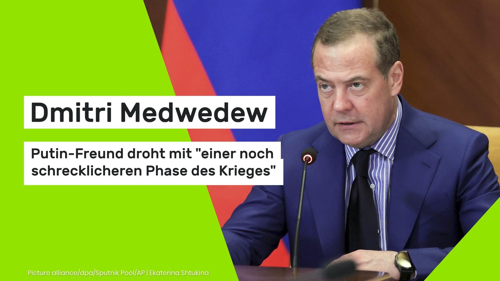 Video: Dmitri Medwedew: Putin-Freund droht mit "einer noch schrecklicheren Phase des Krieges"