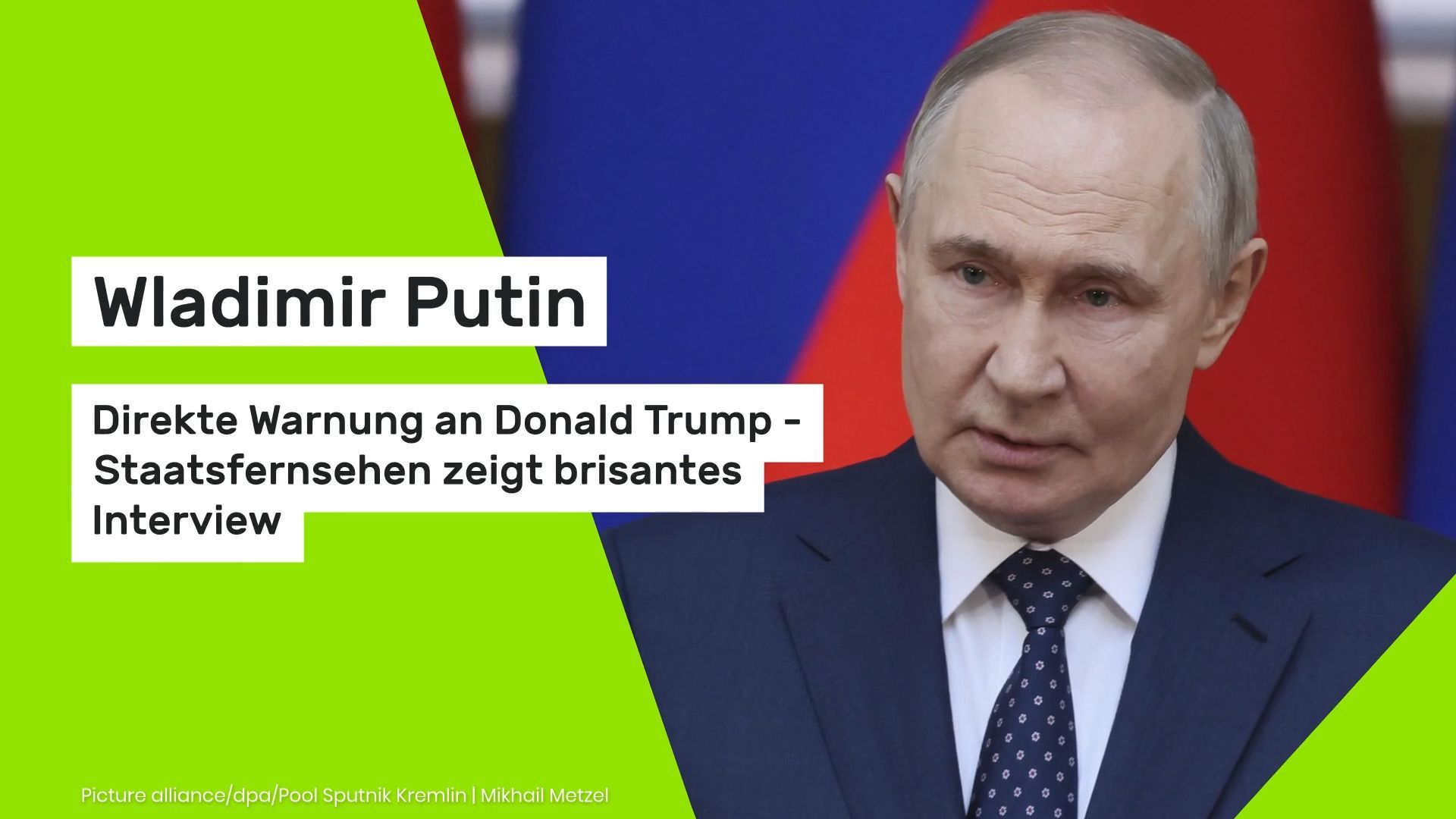 Video: Wladimir Putin: Direkte Warnung an Donald Trump - Staatsfernsehen zeigt brisantes Interview