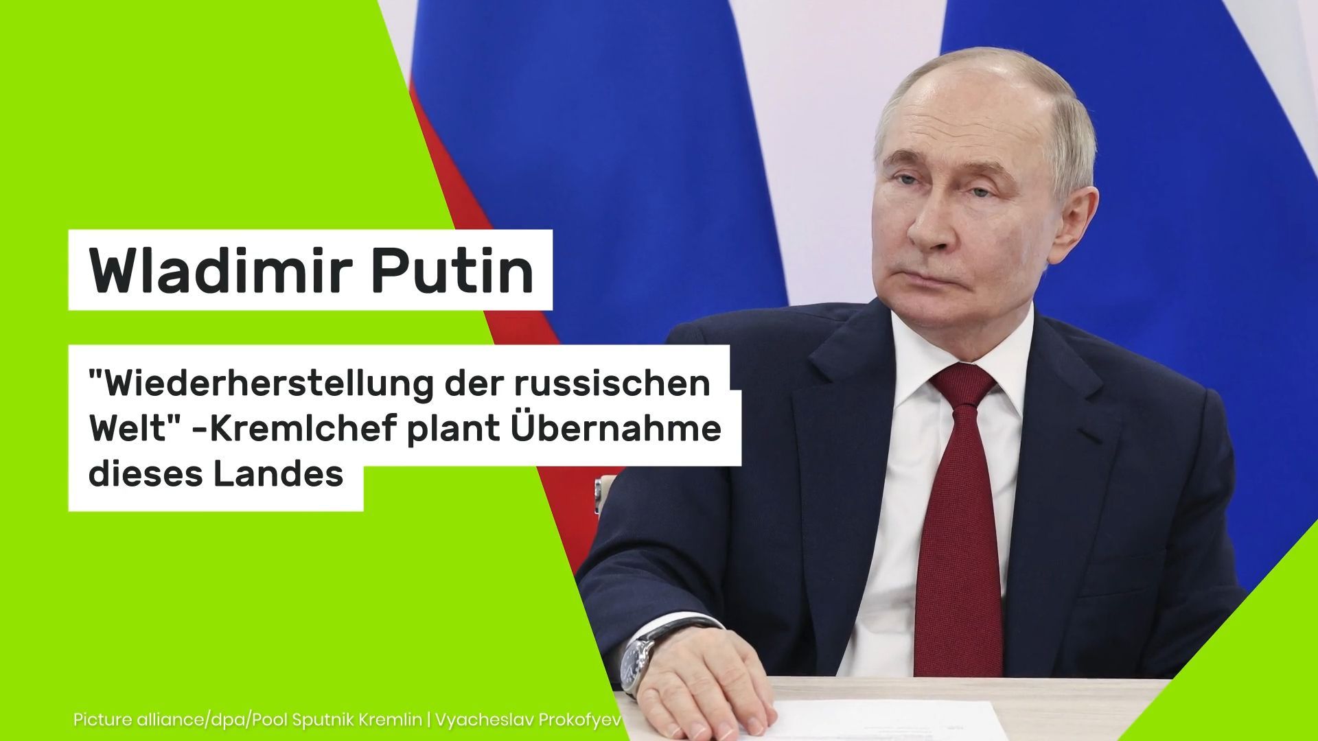 Video: Wladimir Putin: "Wiederherstellung der russischen Welt" - Kremlchef plant Übernahme dieses Landes