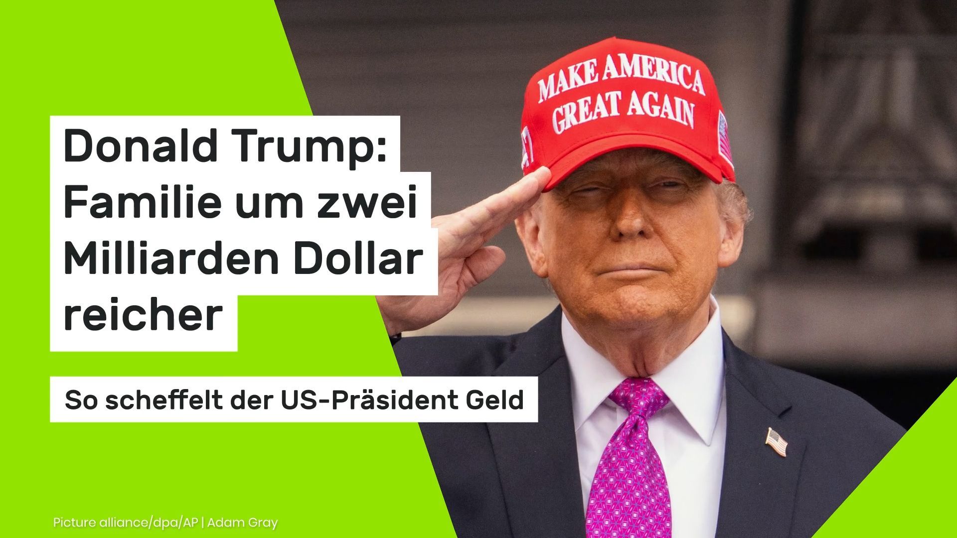 Video: Donald Trump: Familie um zwei Milliarden Dollar reicher - so scheffelt der US-Präsident Geld