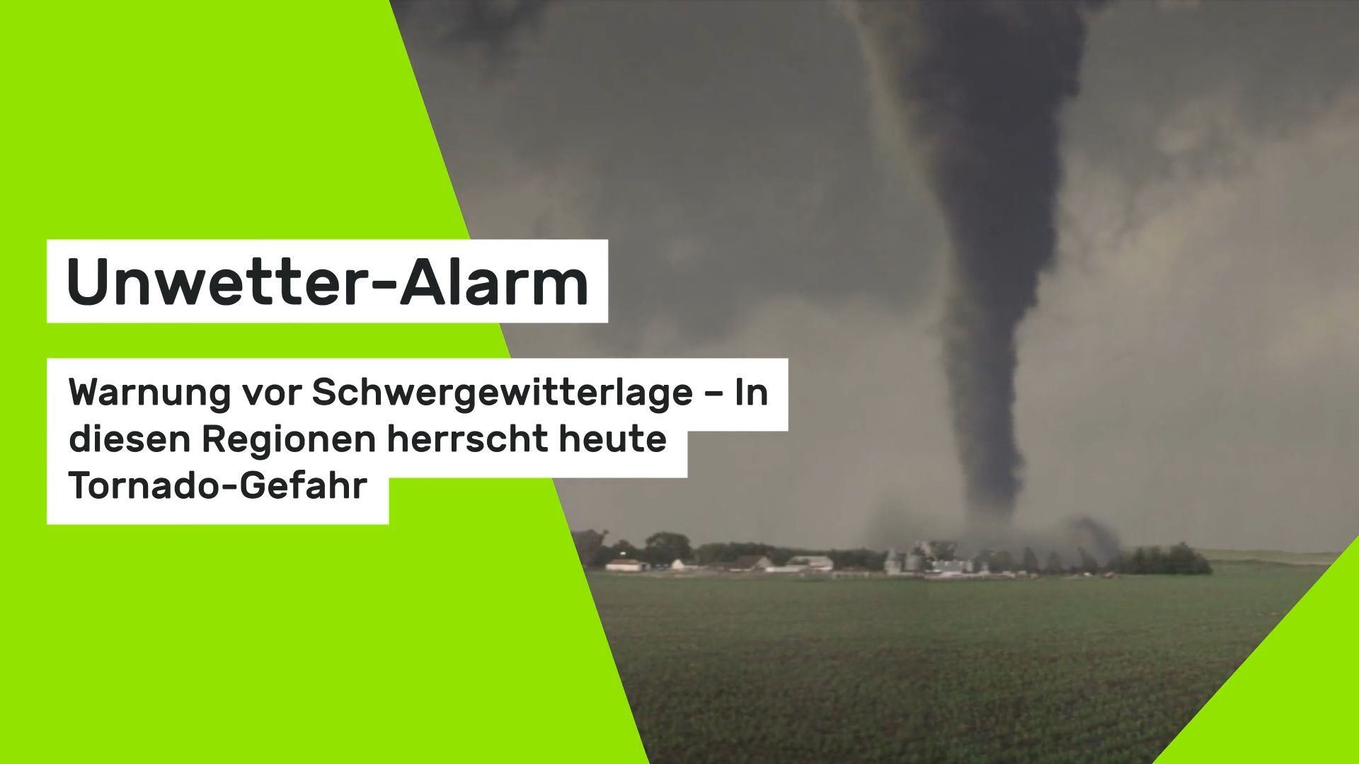 Severe Weather Alert: Warning of Severe Thunderstorm Conditions - Tornado Risk in These Regions Today
