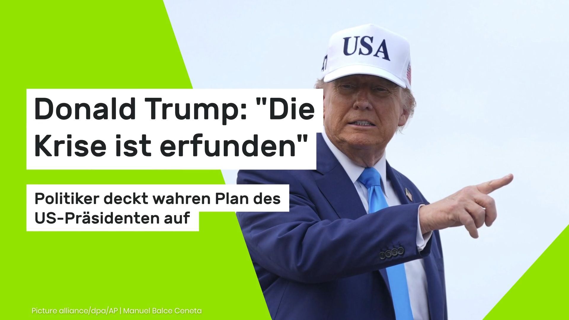 Video: Donald Trump: "Die Krise ist erfunden" - Politiker deckt wahren Plan des US-Präsidenten auf