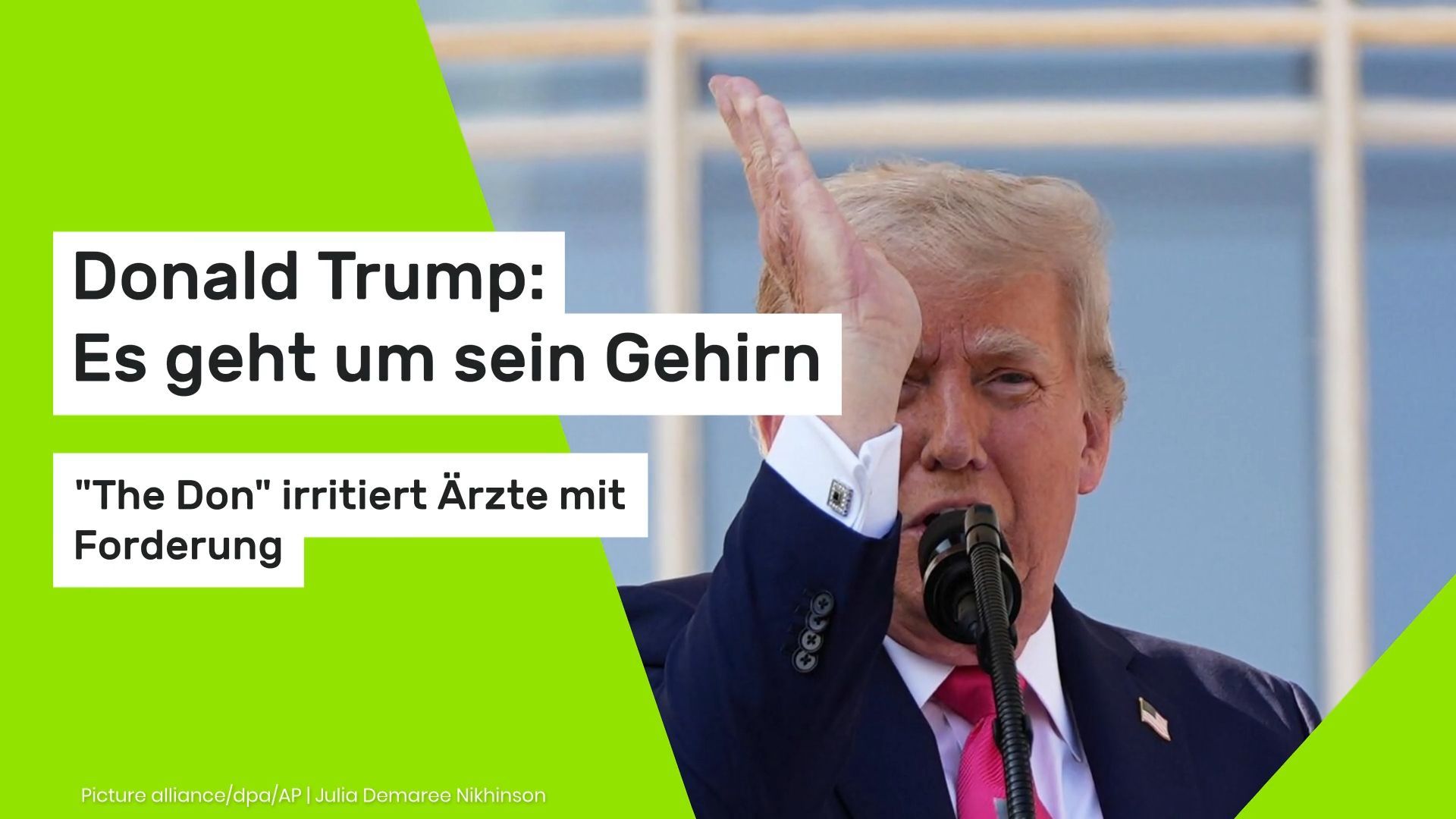 Video: Donald Trump: Es geht um sein Gehirn: "The Don" irritiert Ärzte mit Forderung