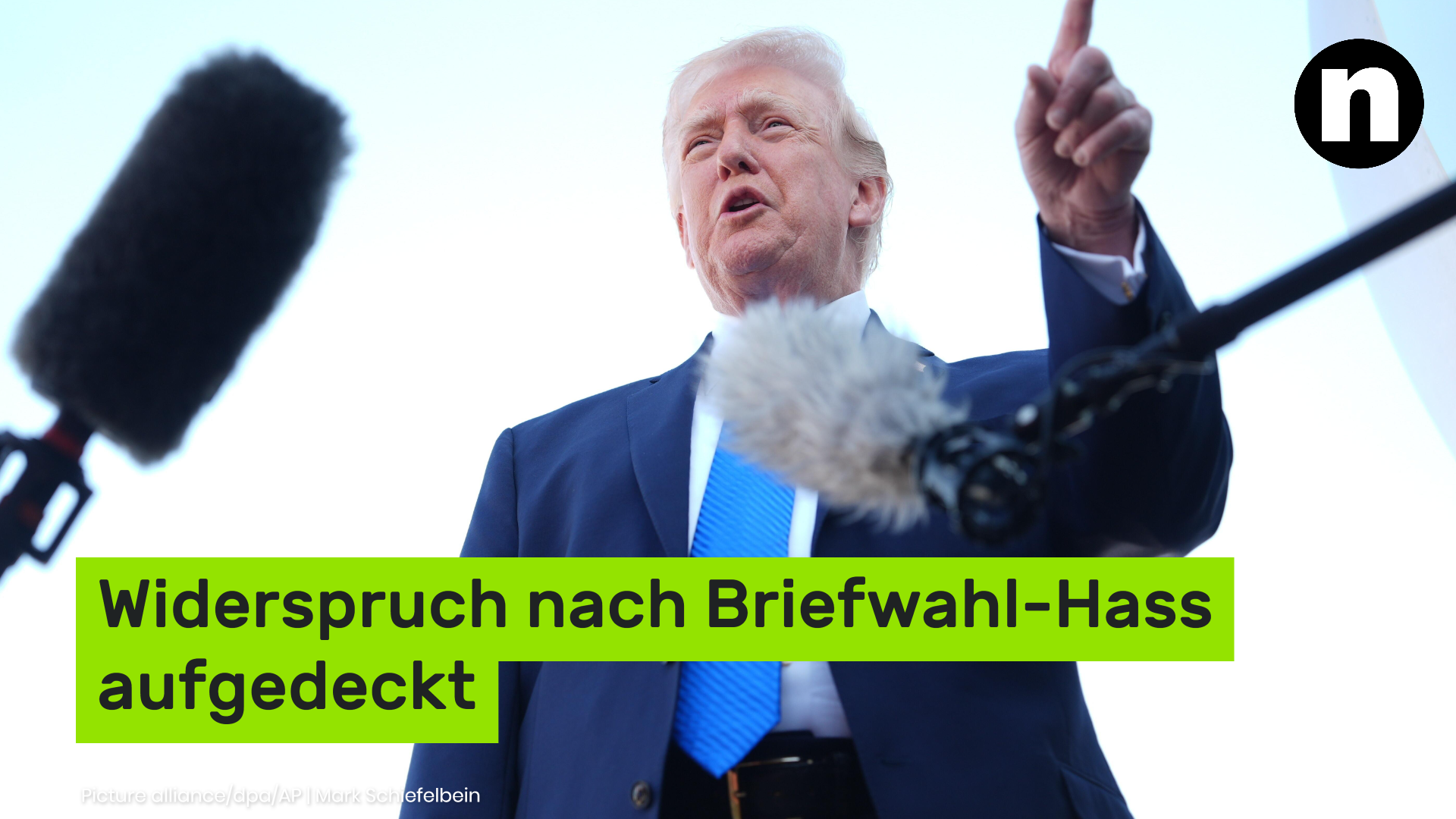 Video: Donald Trump: Widerspruch nach Briefwahl-Hass aufgedeckt