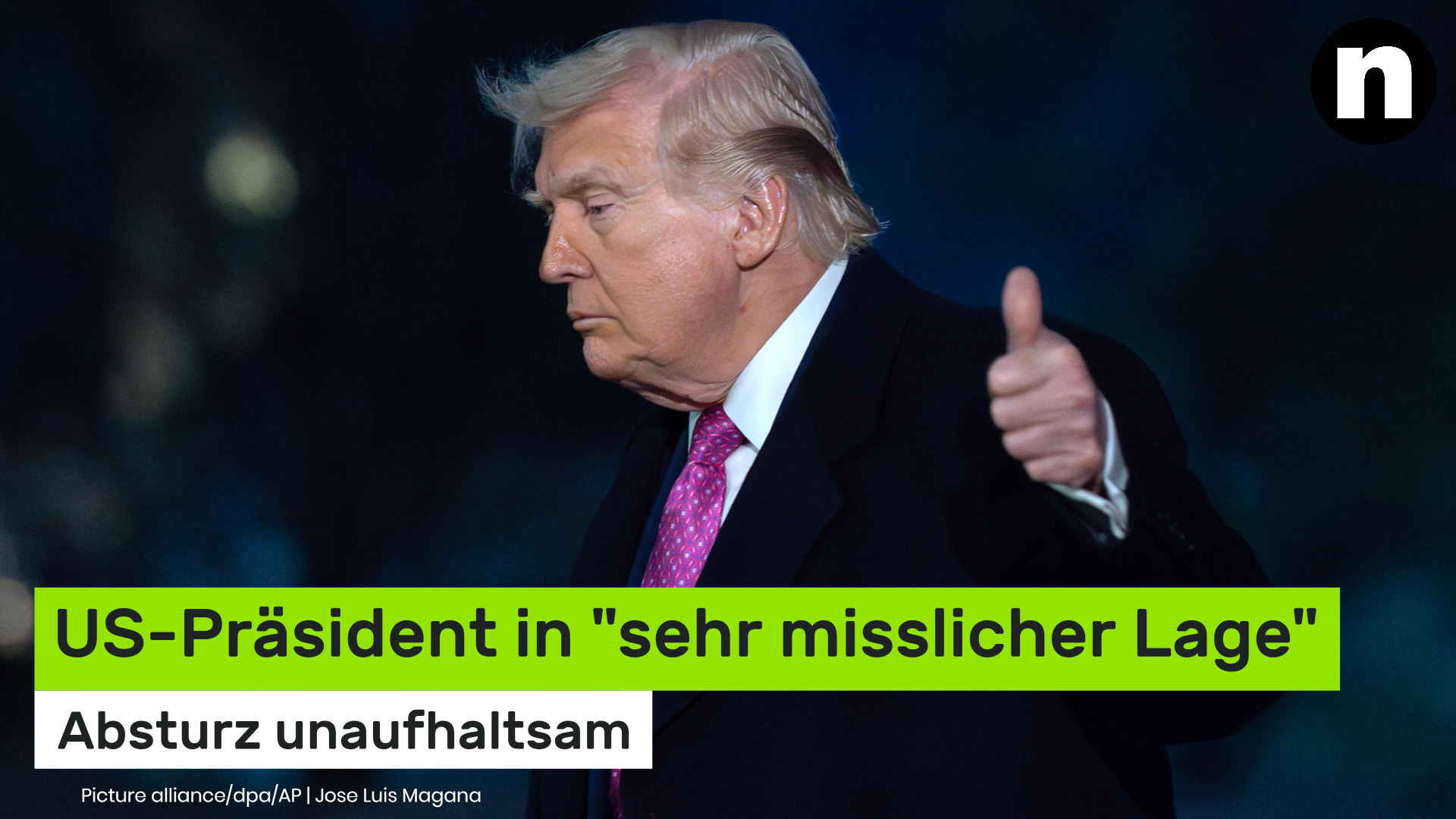 Video: Donald Trump: Absturz unaufhaltsam - US-Präsident in "sehr misslicher Lage"