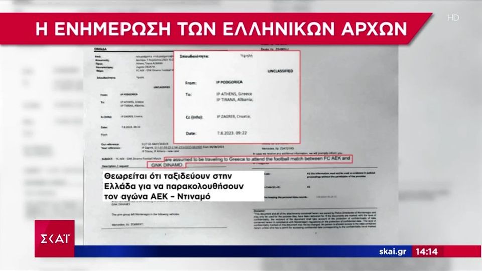 Αδιανόητο: Το Μαυροβούνιο είχε ενημερώσει από το πρωί την ΕΛ.ΑΣ για τους Κροάτες